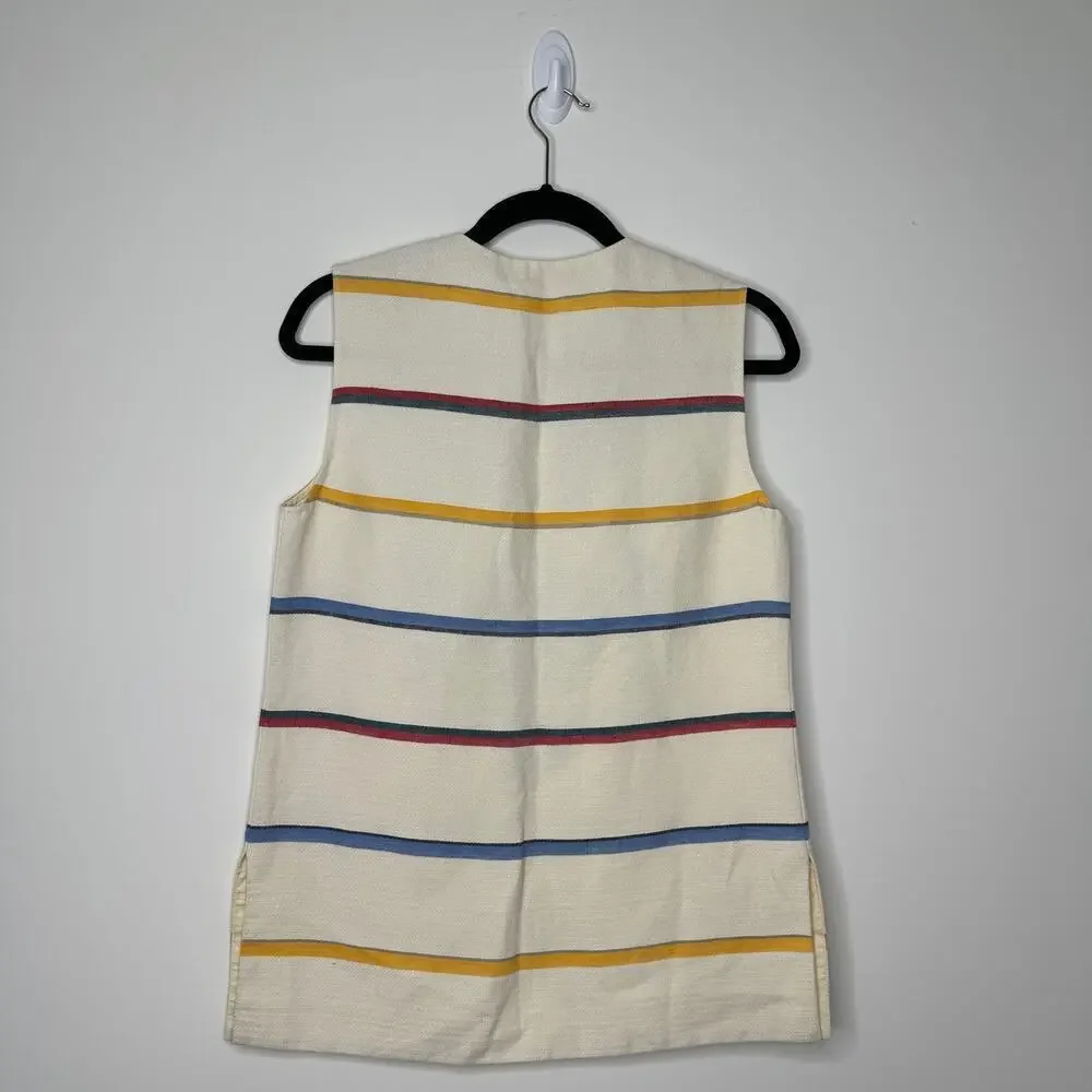 Tory Burch Striped Avery Sleeveless Top 0